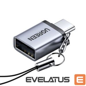 Parveidotājs Ugreen  US270 USB-C (Male) / USB-A 3.0 (Female) Adapter with Lanyard Space Gray