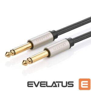 Kabelis Ugreen  Ugreen AV128 10639 mono TS cable 6.35mm jack / 6.35mm jack 3m - gray 