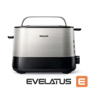 Other small household appliances Philips  Philips Viva Collection Toaster HD2637/90 Extra wide 2 slots toaster Built in bun warmer Black 