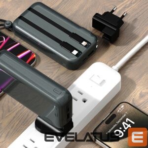 Adapteriai Dudao  Dudao K25 2in1 10000mAh 3-Plug Powerbank Charger - Gray 