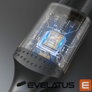 Kabelis Dudao  Dudao L3E 3 in 1 60W MicroUSB USB-C Lightning Cable 1.2m - Black 