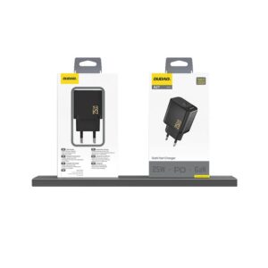 Adapteriai Dudao  Dudao A27 25W GaN USB-C Wall Charger - Black 