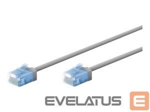 Adapteris Goobay  74219 Ultra-Flexible CAT 6A Patch Cable, Slim, U/UTP, 0,15 m, Grey | 