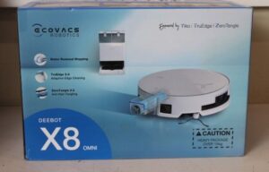 Tolmuimeja Ecovacs  SALE OUT.  DEEBOT X8 OMNI Vacuum cleaner, Robot, Wet&Dry, 18000Pa, TruEdge 2.0, AIVI 3D 3.0, YIKO-GPT, White+Auto-empty station |  | Robotic Vacuum Cleaner | DEEBOT X8 OMNI | Wet&Dry | Lithium-Ion | 5200 mAh | Dust capacity 0.22 L | 17000 Pa | White | DAMAGED PACKAGING 