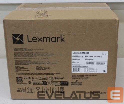 Printerid LEXMARK SALE OUT. MS531dw Black and White Laser Printer | MS531dw | Mono | Laser | Printer | Wi-Fi | DAMAGED PACKAGING AND INNER FOAM