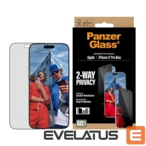 Tagakaaned PanzerGlass  Screen protector | Apple | iPhone 17 Pro Max | Glass | Transparent | Ultra-Wide Fit w. EasyAligner 