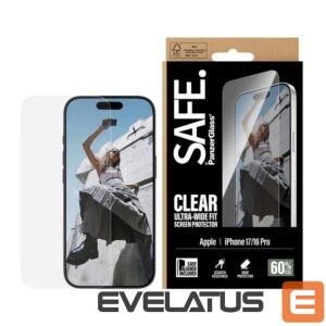 Nugarėlės dėklai PanzerGlass  Screen protector | Apple | iPhone 16 Pro/iPhone 17 | Transparent | Ultra-Wide Fit w. EasyAligner 