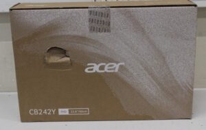 Monitor Acer  SALE OUT.  Vero CB242YGbipr 60cm 23.8'' FHD ZeroFrame 120Hz IPS 16:9 1ms(VRB) 250nits VGA HDMI DP AdaptiveSync EU Black DP, Euro |  Vero CB242YGbipr | 24 " | IPS | FHD | 16:9 | 120 Hz | 1 ms | 1920 x 1080 pixels | 250 cd/m² | HDMI ports quantity 1 | Warranty 24 month(s) | DAMAGED PACKAGING 