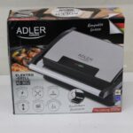 Stalo grotelės Adler  SALE OUT.  AD 3052 Electric grill, Non-stick grill plates |  Electric Grill | AD 3052 | Table | 1200 W | Stainless steel | DAMAGED PACKAGING 