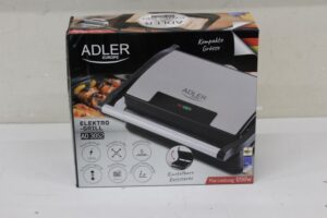 Stalo grotelės Adler  SALE OUT.  AD 3052 Electric grill, Non-stick grill plates |  Electric Grill | AD 3052 | Table | 1200 W | Stainless steel | DAMAGED PACKAGING 