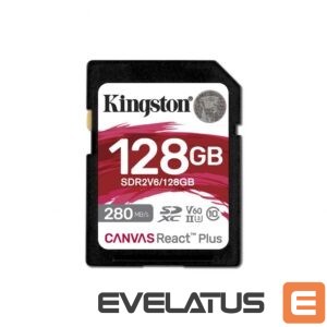 Memory cards Kingston  UHS-II Video Speed Class (V60) | 128 GB | SD | Flash memory class Class 10, UHS-II, U3, V60 