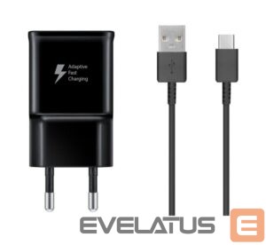 Adapter Samsung  EP-TA200EBE + EP-DG970BBE Samsung 15W Travel Charger + USB-C Data Cable Black (OOB Bulk) 