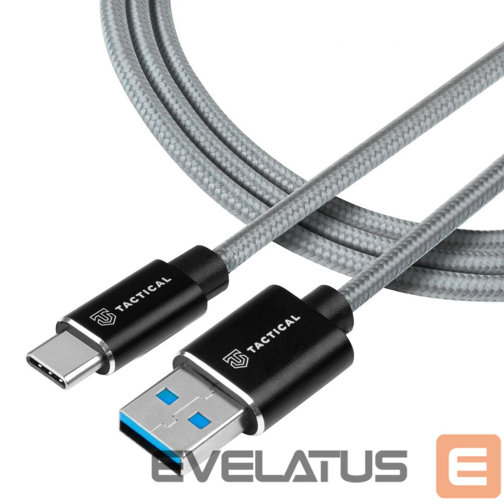 Cable Tactical - Tactical Fast Rope Kevlar Cable USB-A/USB-C 1m Grey