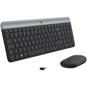 Computer keyboard Logitech  LOGITECH MK470 Slim Wireless Combo - GRAPHITE - US INT'L 