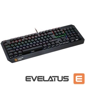 Computer keyboard Canyon  CANYON Hazard GK-6, Wired multimedia gaming keyboard with lighting effect, 108pcs rainbow LED, Numbers 104keys, EN double injection layout, cable length 1.8M, 450.5*163.7*42mm, 0.90kg, color black 