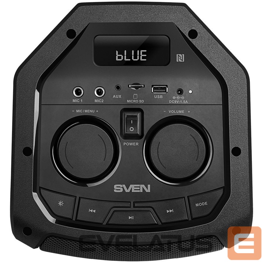 Bluetooth speakers Sven Speaker SVEN PS-710, black (100W, TWS, Bluetooth, FM, USB, microSD, LED-display, 4400mA*h)