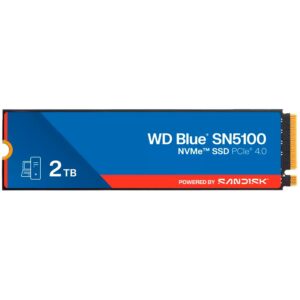 Hard drive SSD Western Digital  SSD POWERED BY SANDISK WD Blue SN5100 2TB M.2 2280 PCIe Gen4 x4 NVMe QLC 3D, Read/Write: 7100/6700 MBps, IOPS 1000K/1300K, TBW: 900 