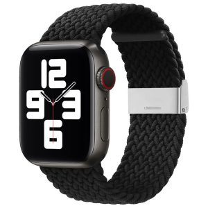Siksniņa iLike Apple Watch 38/40/41mm Braided Fabric Strap Black