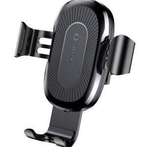 Autolaadijad Baseus  Wireless Charger Gravity Car Mount Phone Bracket Air Vent Holder + Qi Charger Black