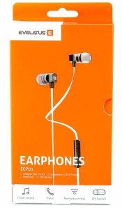 Wired headphones Evelatus Universal Hands Free EEP01 with mic Universal 3.5mm White