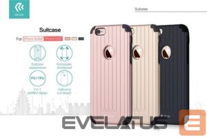 Back panel cover Devia Apple iPhone 6 / 6s Plus Suitcase Gold