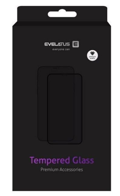 Protective glass Evelatus Apple iPhone 15 Pro Max 2.5D Full Cover Japan Glue Glass Anti-Static