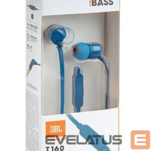 Kõrvaklapid JBL  T160 In-Ear Headset 3,5mm Blue