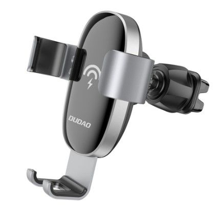Automaatne hoidja Dudao 15W Wireless Qi Charger Gravity Car Holder for Air Vent Grille Black