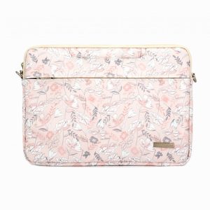 Laptop Bag iLike  15-16 Inches Fabric Laptop Bag With Strap Flower Pink