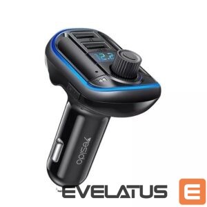 FM modulaator yesido  Y44 MP3 Player Bluetooths Cigarette Lighter Auto Charge Universal U Disk 2 Usb Car Charger Black