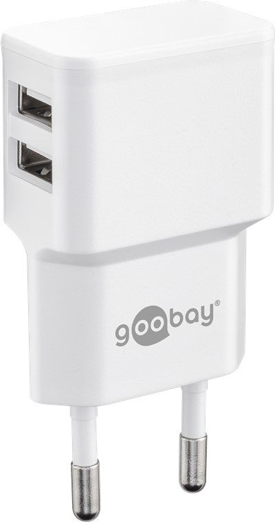 Ruuterid Goobay Dual USB charger 44952 2.4 A, 2 USB 2.0 female (Type A), White, 12 W