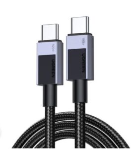 Cable Ugreen  Type C 2.0 Male To Type C 2.0 Male 5A Data Cable 1M (45063) Black