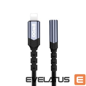 Converter BWOO  Adapter AUX 3.5mm - Lightning Black BZ48 