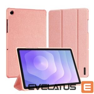 Book case Dux Ducis  Galaxy Tab A9 Plus / Tab A11 Plus Domo Series Tri-fold Stand PU Leather Tablet Cover Pink