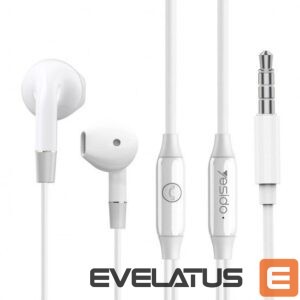Wired headphones yesido  3.5mm Earphone YH30 White