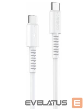 Cable yesido 60W C to C PVC Data Cable CA154 White