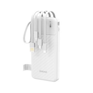 Power bank Dudao  Dudao K11 10000mAh Powerbank with Built-in Cables White