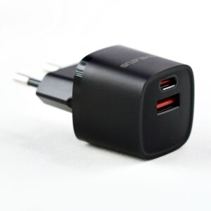 Адаптер Evelatus  USB-A and USB-C 30W Max / EU charger Black