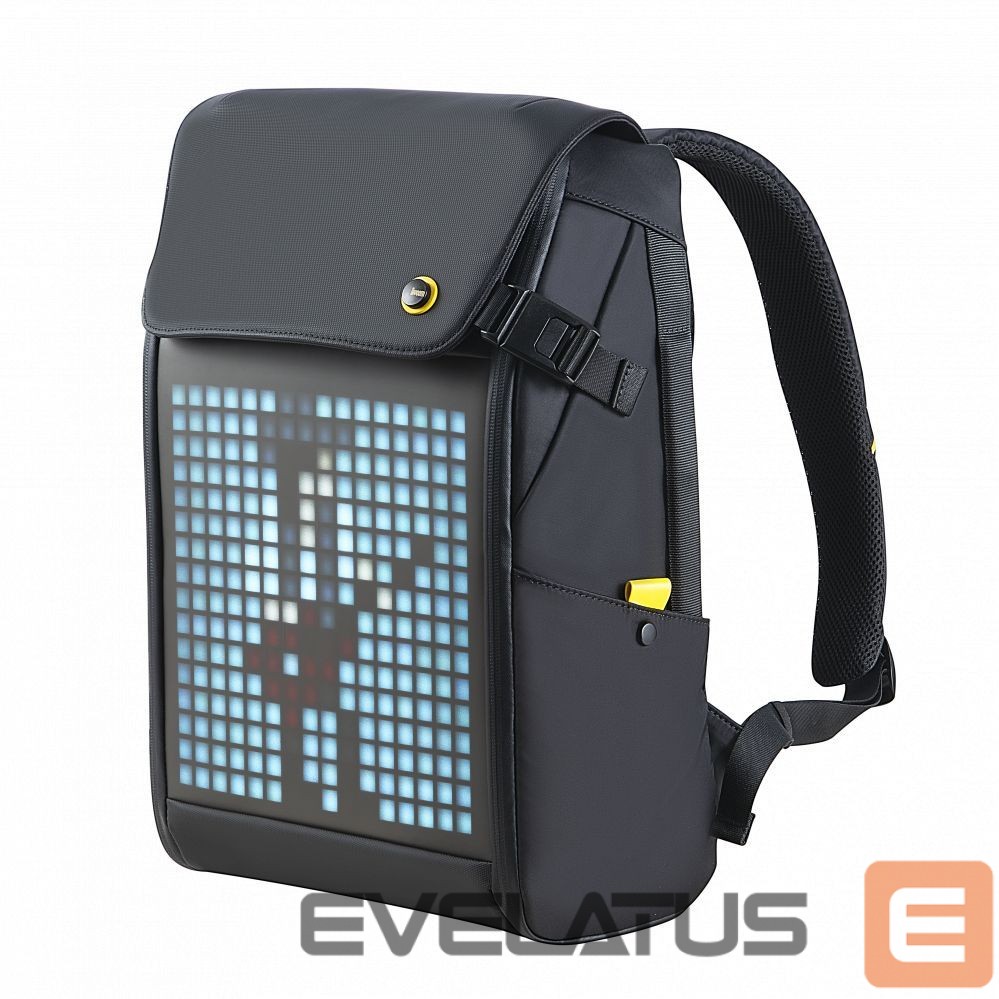 Seljakotid Divoom Backpack M Premium Weather proof with Led Pixel Art Display & App Control Black