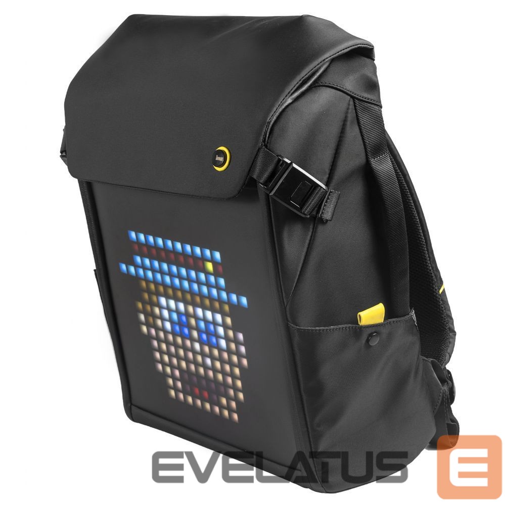 Seljakotid Divoom Backpack M Premium Weather proof with Led Pixel Art Display & App Control Black