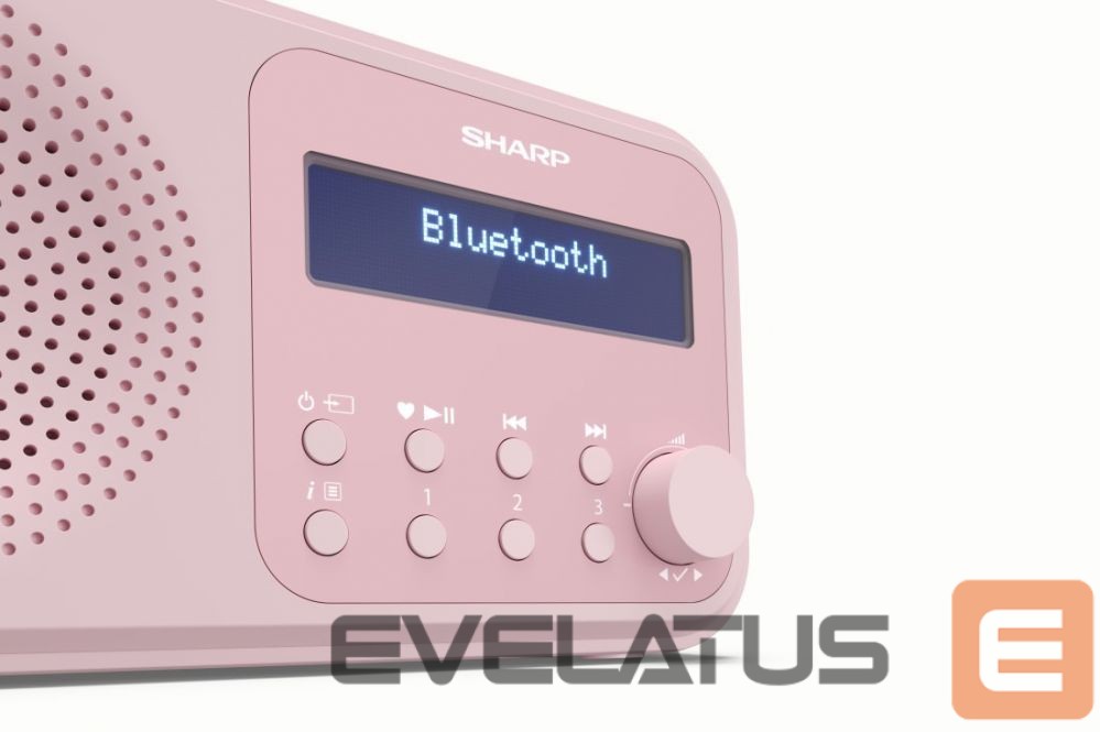 Arvutikõlarid Sharp DR-P420(PK) Tokyo Portable Digital Radio, FM/DAB/DAB+, Bluetooth 5.0, USB or Battery Powered, Pink