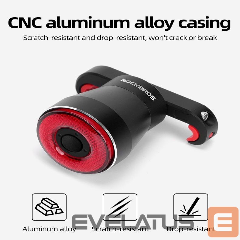 Teine toode Rockbros Rockbros Q5 rear bicycle light with intelligent stop system - black