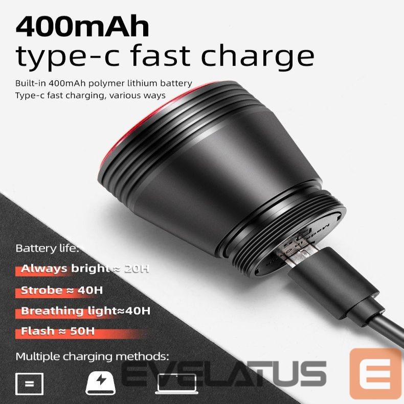 Teine toode Rockbros Rockbros Q5 rear bicycle light with intelligent stop system - black