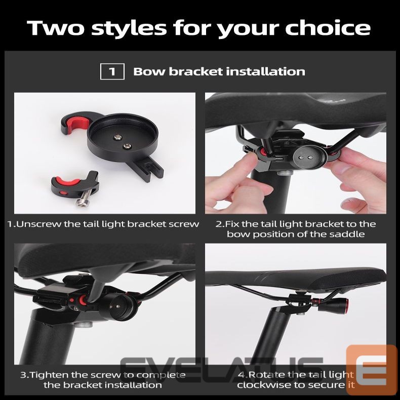 Teine toode Rockbros Rockbros Q5 rear bicycle light with intelligent stop system - black