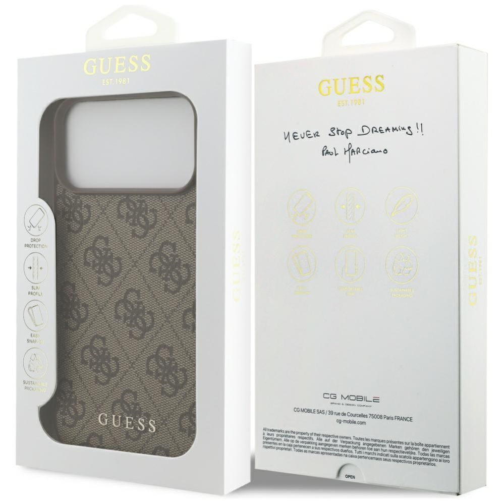 Muud kaubad Guess Guess 4G Classic Case for iPhone 17 Pro Max - Brown