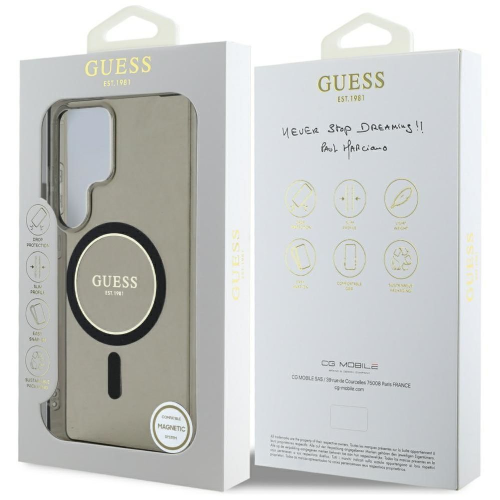 Muud kaubad Guess Guess Glitter Circle Classic Logo MagSafe case for Samsung Galaxy S25 Ultra black