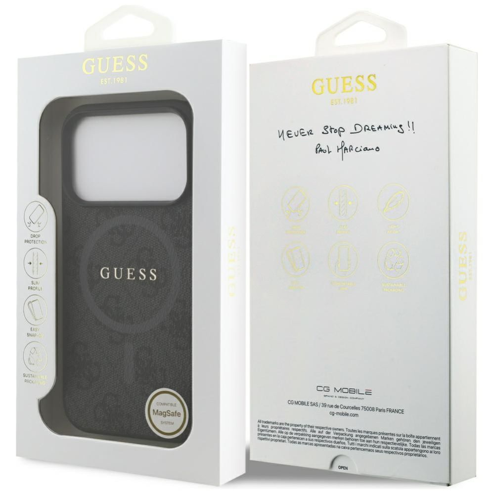 Muud kaubad Guess Guess 4G Ring Classic Logo MagSafe case for iPhone 17 Pro - black