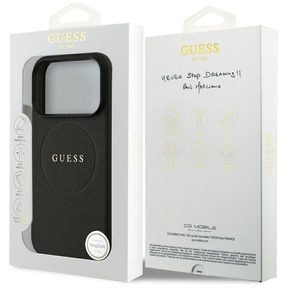Other goods Guess Guess Grained Ring MagSafe case for iPhone 17 Pro - black