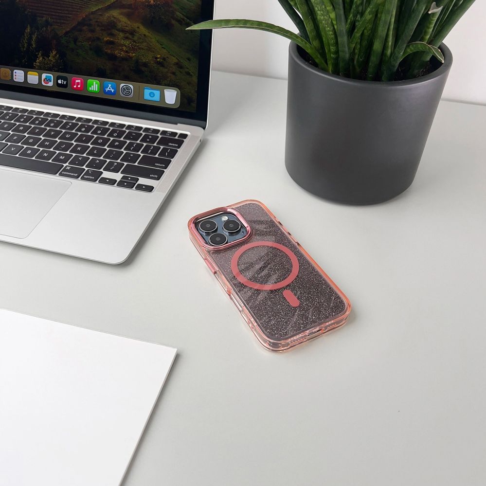 Other goods Hurtel Glitter Case for Samsung Galaxy S26 Ultra, MagSafe Compatible - Pink