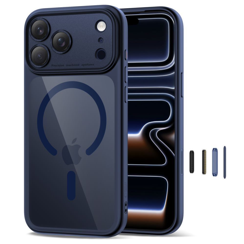 Muud kaubad Tech-Protect Tech-Protect Magpeak Magsafe CC Case for iPhone 17 Pro - Clear Navy Blue